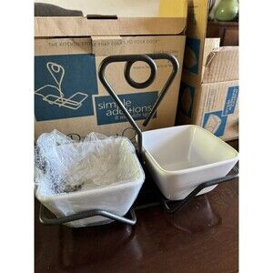 NWT Pampered Chef Small Bowl Caddy Set of 2 Small Bowls  #1944 And #1910‎